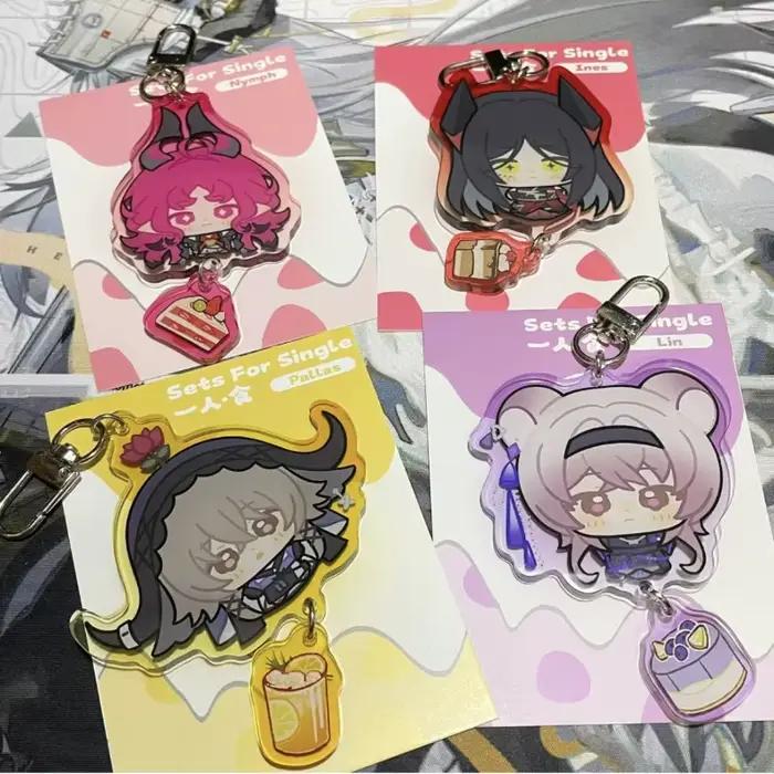 Porte-clés créatif en acrylique Arknights Nightingale Skadi Amiya SilverAsh, pendentif pour sac à dos d'étudiant, décoration exquise