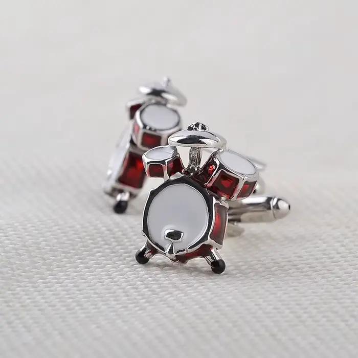 Boutons de manchette de tambour de musique Vintage