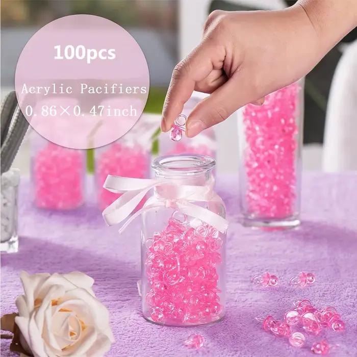 Sucettes pour jeu de réception-cadeau pour bébé, sucettes en plastique pour décoration de réception-cadeau pour bébé, sucettes mignonnes pour réception-cadeau pour bébé, fête révélatrice du sexe