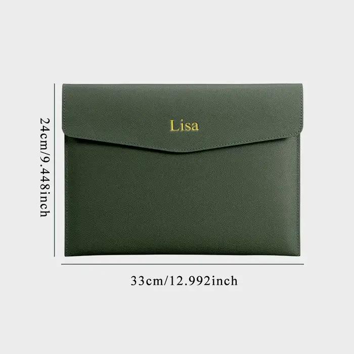 Sacs de fichiers en cuir A4 personnalisés pour lettres, sacs à documents officiels, sacs matériels et sacs de rangement pour le bureau d'affaires