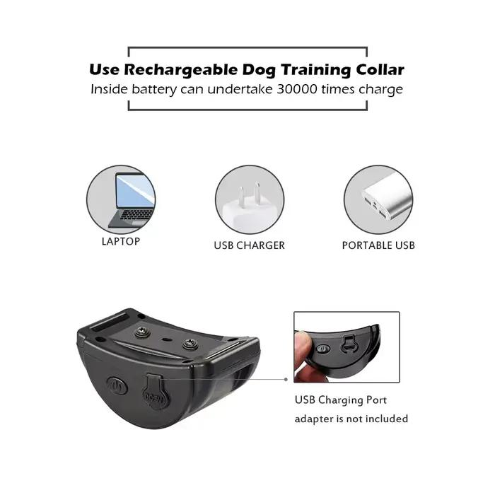 Collier Anti-Aboiement Rechargeable pour Chien, Accessoire d'Entraînement par Vibration pour Petit et Moyen Gabarit