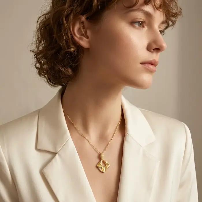 WUIHA – collier avec pendentif en argent Sterling 100% 925, Vintage, couleur VVS1 D, véritable diamant Moissanite GRA, bijoux fins pour mariage et fiançailles