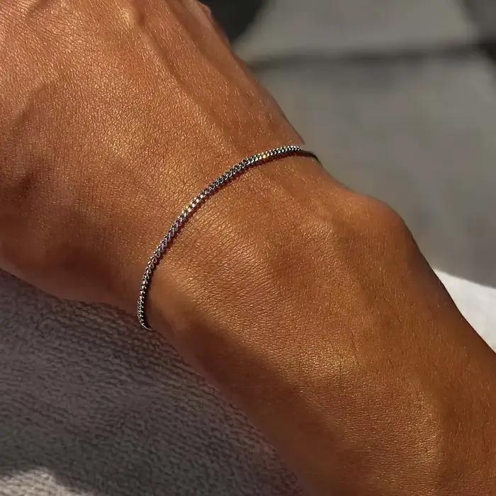 ELANDIS – Bracelet à pendentif carré pour hommes, bijoux personnalisés réglables, tendance, cent avec accessoires simples, vente en gros, nouvelle collection