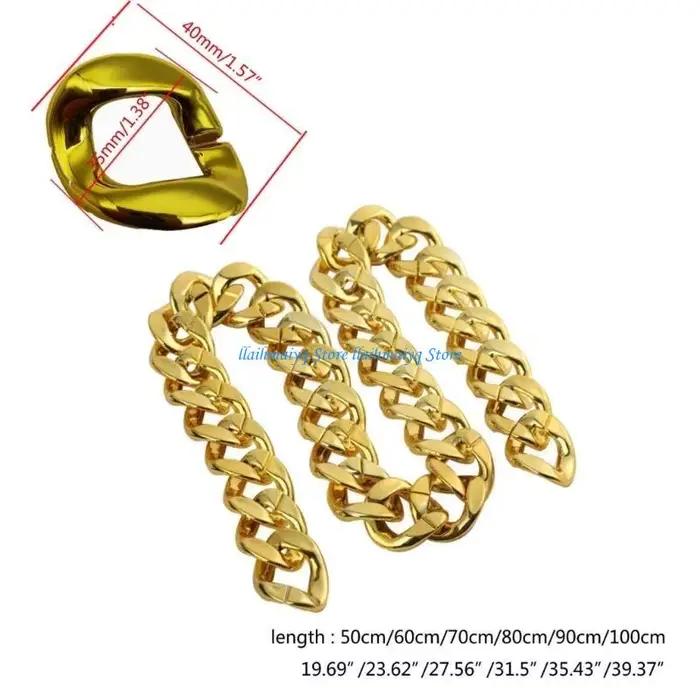573B Collier chaîne en or étincelante