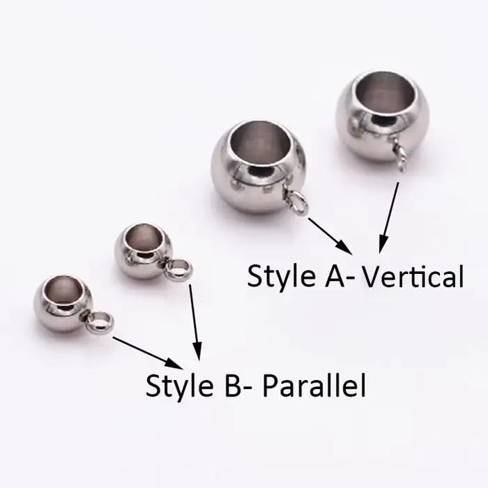 Perles d'espacement en acier inoxydable, pendentif, breloques, fermoirs, perles de bail de document en or pour bijoux à bricoler soi-même, résultats exécutifs, trou de 2-4mm, 10 pièces