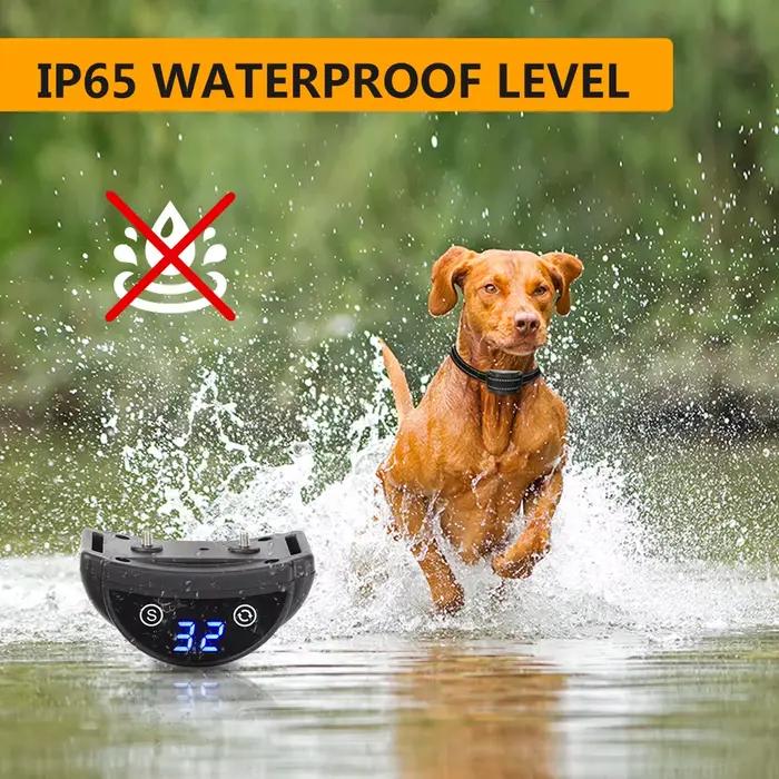 Collier anti-aboiement pour chiens, collier d'arrêt automatique rapide, 45 jours, temps de travail Ultra Long, affichage LED, Mode 3 fonctions T/V/S