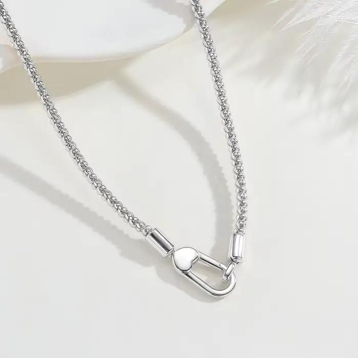 2025 Original collier innovant 925 en argent Sterling fermoir à ressort collier pop-corn Simple mode femmes collier cadeau de vacances