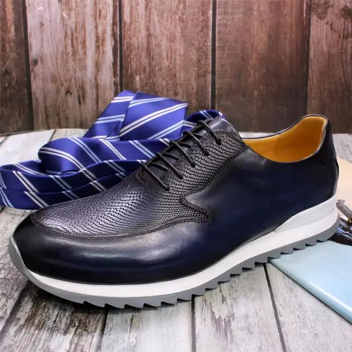 Chaussures en cuir à lacets pour hommes, haute qualité, décontracté, mode, confortable, fête, banquet, mariage