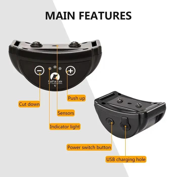 Collier Anti-Aboiement Rechargeable pour Chien, Accessoire d'Entraînement par Vibration pour Petit et Moyen Gabarit