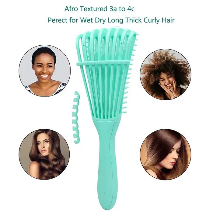 Brosse démêlante pour cheveux, brosse de massage du cuir chevelu, brosse démêlante pour cheveux bouclés et épais, brosse à cheveux Octopus pour femmes, hommes et salon