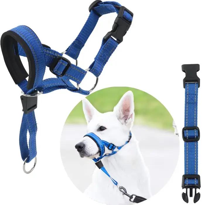 Créatif chien licou Halti formation tête collier doux Leader harnais en Nylon détachable toutes les saisons utile harnais plomb chaud