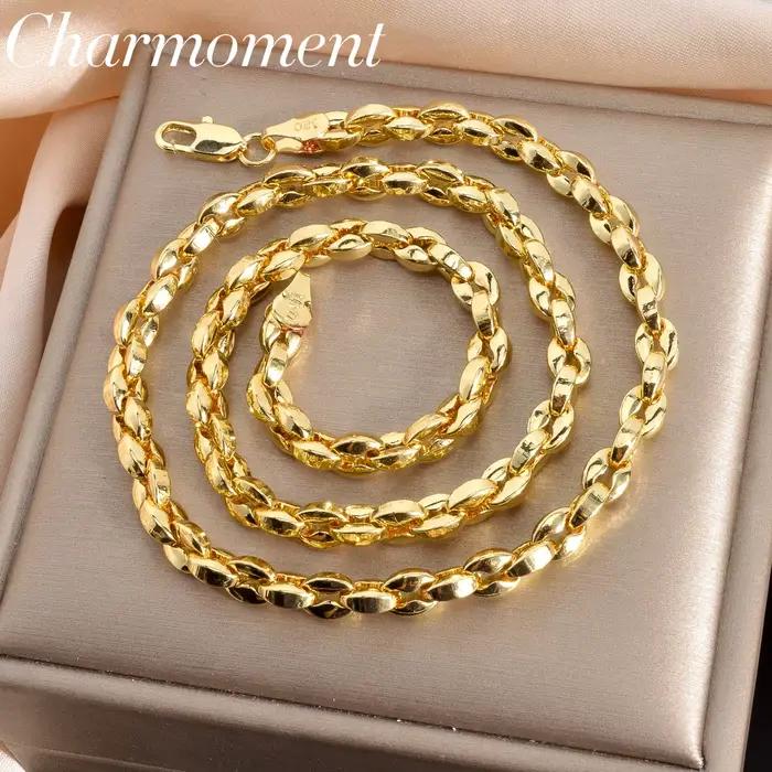 Hiphop Punk bordure collier cubain pour hommes couleur or 18K collier en cuivre italien mode mariage fiançailles bijoux accessoires