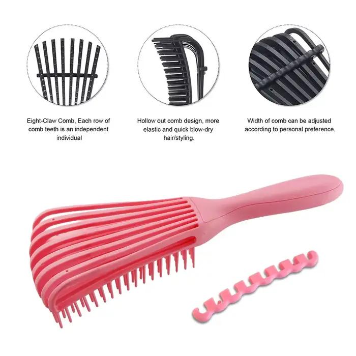 Brosse à cheveux démêlante, Massage du cuir chevelu, peigne pour femmes, brosse démêlante pour coiffer, outil de soins pour Salon de coiffure bouclé