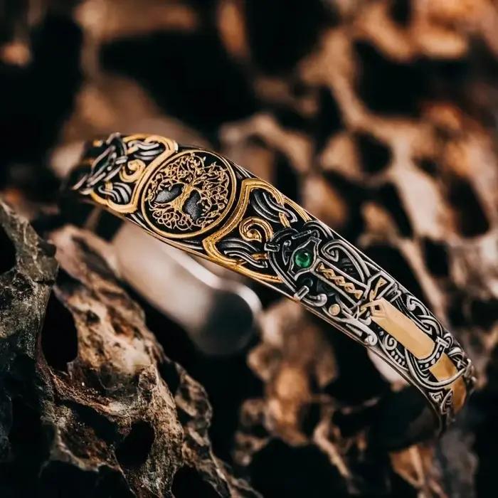 Bracelet fait main Son of the Forest, style rétro pour homme, accessoire de mode tendance