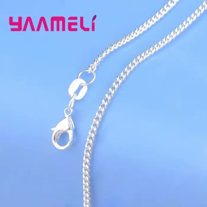 Grande Offre Ensemble de colliers à maillons en argent Sterling 925 véritable, mélange de 20 Styles, 18 pouces, chaînes + fermoirs à langosta, commande d'échantillon, 20 pièces