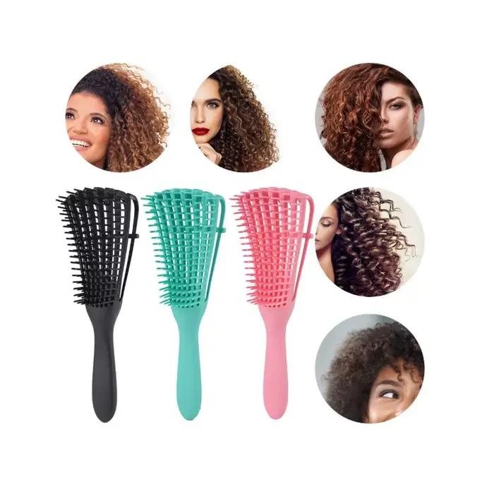 Brosse à cheveux démêlante, Massage du cuir chevelu, peigne pour femmes, brosse démêlante pour coiffer, outil de soins pour Salon de coiffure bouclé