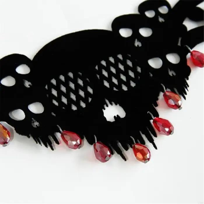 Collier crâne gothique Collier couleur exquise Collier pendentif Collier punk pour ami Cadeau d'anniversaire cou mode