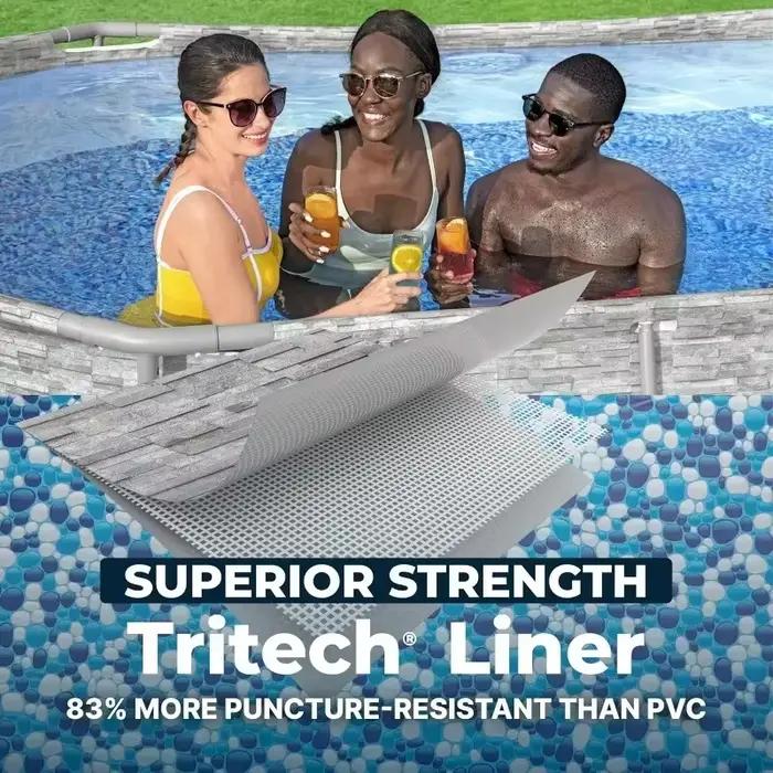 Piscine hors sol ovale Bestway Power Steel Swim Vista, structure métallique personnalisée pour jardin extérieur