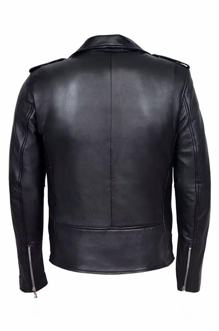 Blouson en cuir PU homme, slim, décontracté, à la mode, pour motard