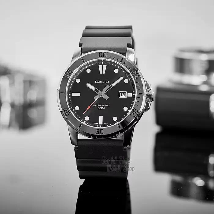 Montre Casio pour hommes d'affaires mode bracelet en résine atmosphérique étanche MTP-VD01-1E