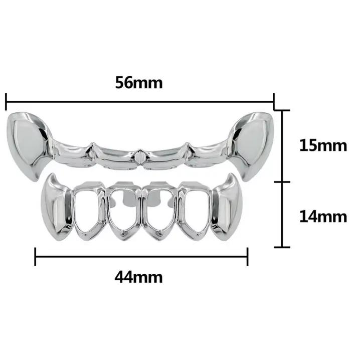 TOPGRILLZ-dents de Hip-Hop plaquées couleur or, demi-Fang, Slim, ensemble pour fond inférieur, creux