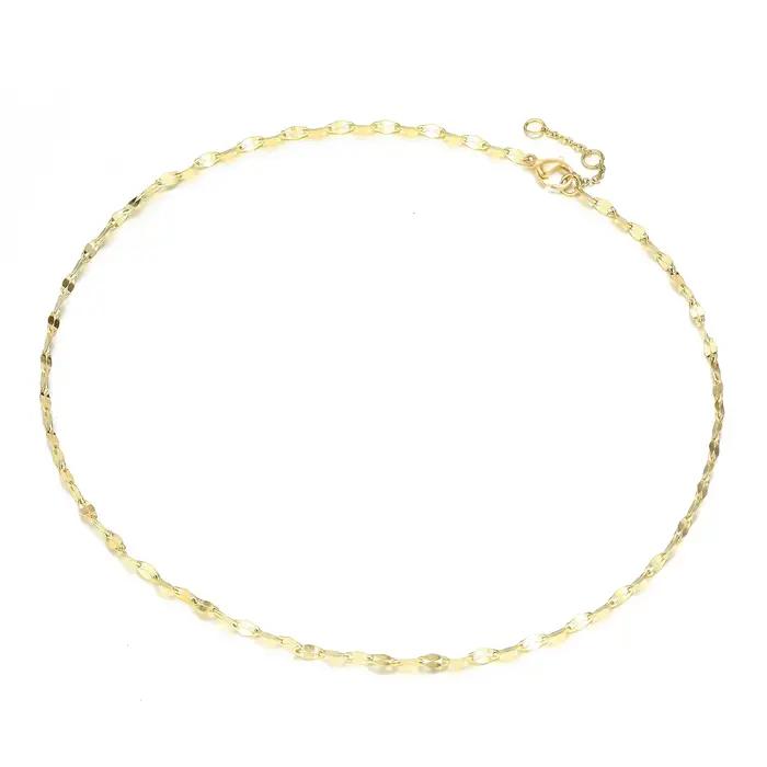 Collier doré en acier inoxydable pour femmes, 35cm, chaîne de cou, qualité de luxe, bijoux à faire soi-même
