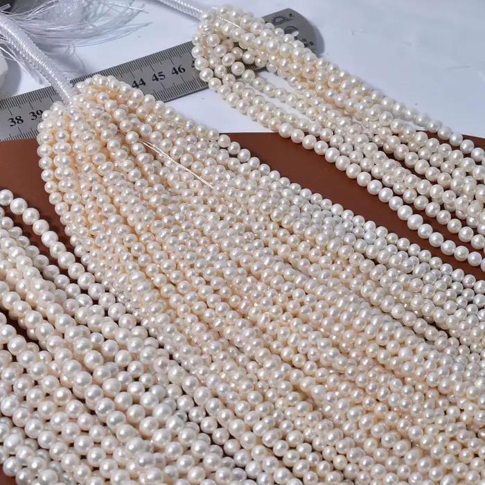 Perles d'eau douce naturelles filetées