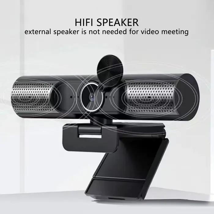 Webcam USB 4K avec mise au point automatique, haut-parleur HiFi, réduction du bruit, micro, caméra PC pour bureau, ordinateur portable, demandes de renseignements vidéo, 2K, 1080P, 30fps