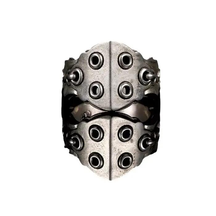 Bague King Gesar pour hommes, conception d'armure malédiction épique tibétaine, bague réglable, bijoux de déclaration de guerrier Vintage