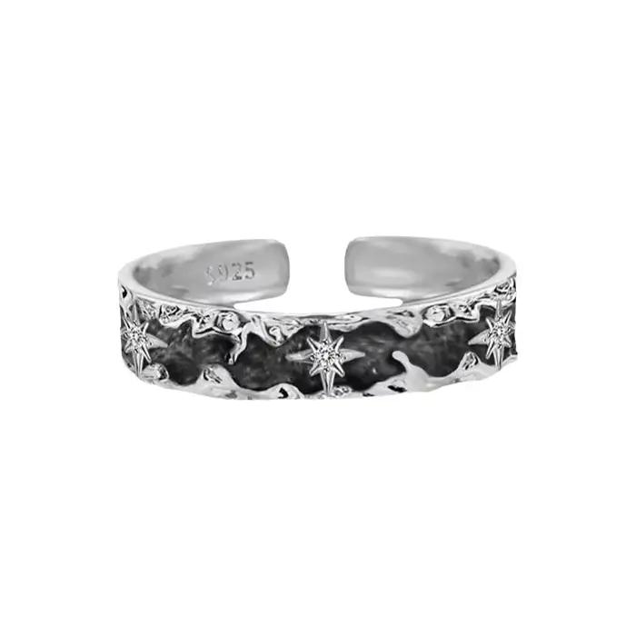 Bagues non noires ni blanches, design simple pour couple, style ouvert, pour hommes et femmes, minimaliste, luxe, cool, tendance, style U-Open