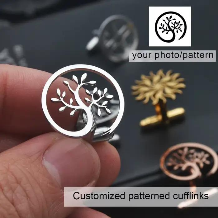 Boutons de manchette personnalisés spéciaux 2025, vos boutons de manchette à motifs, boutons de manchette avec logo de l'entreprise, production de boutons de manchette, boutons de manchette de taille