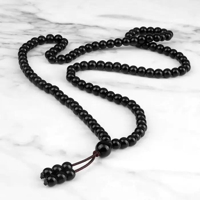 Collier classique en pierre naturelle de 6mm, 108 perles, pour femmes et hommes, Bracelet superposé, prière bouddhiste, cadeau d'amitié, bijoux de Banquet