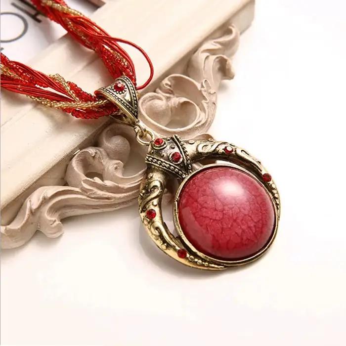 Collier Vintage bijoux mode populaire rétro bohême Style multicouche perles chaîne cristal Grain pendentif