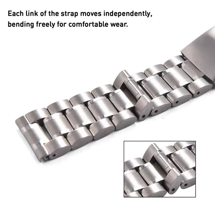Bracelet de montre en acier inoxydable pour hommes et femmes, étanche, à dégagement rapide, 14/16/18/19/20/21/22/23/24mm, bracelets métalliques