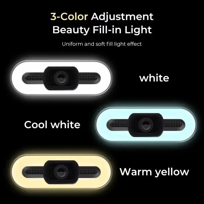 Webcam 2K mini caméra web avec microphone, caméra web pour PC, webcam 1080p, mini caméra PC, caméras USB pour ordinateur