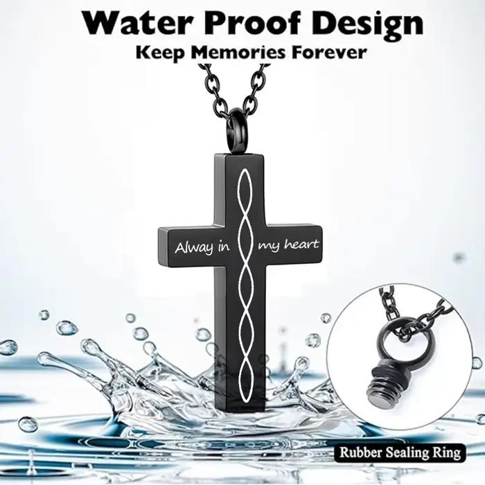 Colliers d'urne pour cendres, pendentif d'urnes commémoratives en acier inoxydable, cercle de vie, bijoux de crémation d'éternité pour cendres