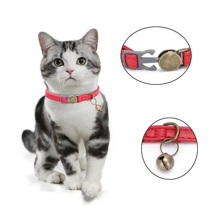 Collier de chien en cuir personnalisé avec plaque signalétique gravée, colliers mignons pour chiots, chatons et chiens, petits et moyens chats