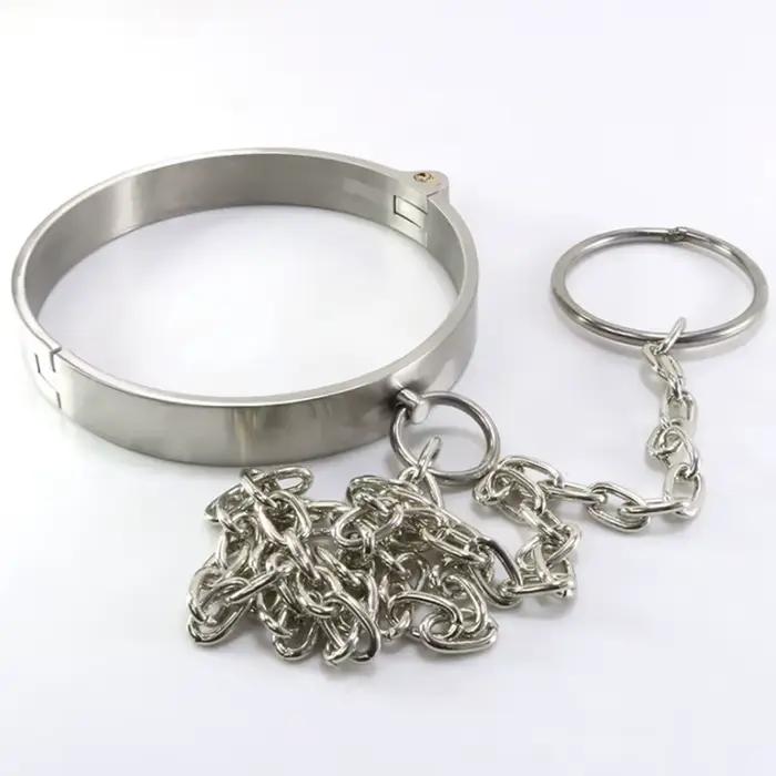 Collier Épais en Acier Inoxydable pour Flirt Érotique et Jeu pour Adultes Occasions Spéciales Jouets Sexuels pour Couples