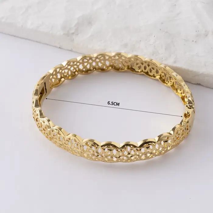 Ensemble de bijoux couleur or 18 carats pour boucles d'oreilles et pendentif, collier, Bracelet, bague, pour fiançailles