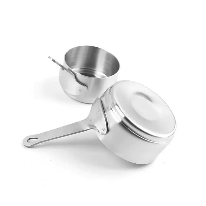 Pot à lait en acier inoxydable, casserole antiadhésive, petite poêle, Mini Pots avec poignée pour réchauffer le lait, cuisson des nouilles de bouillie