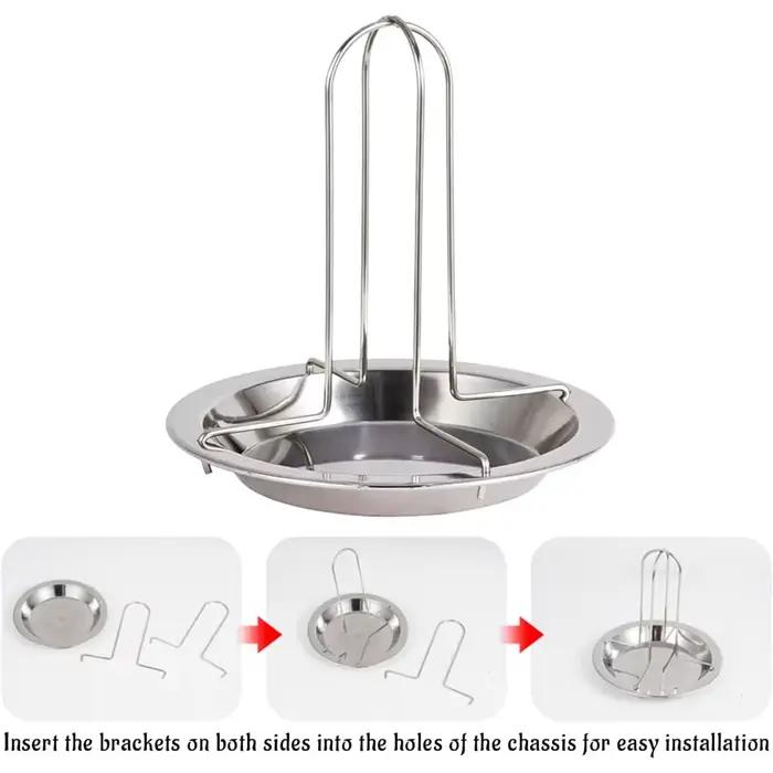 Support de rôtissoire Vertical pour poulet en acier inoxydable, avec plateau d'égouttage, outils de gril pour rôtir du poulet, dinde, canard, fournitures de cuisine