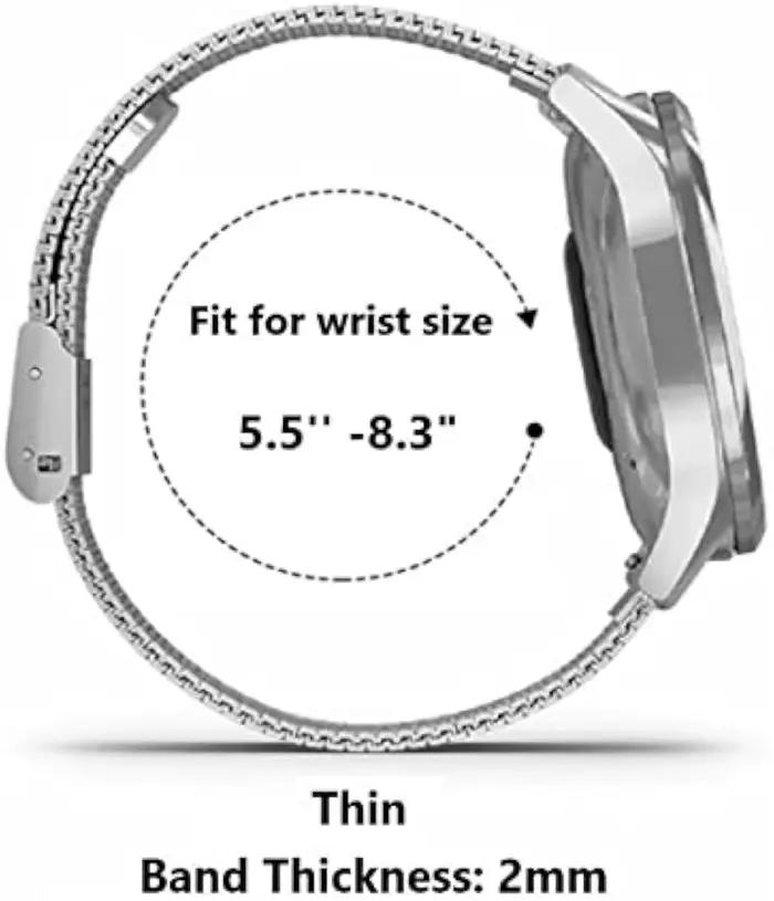 Bracelet de montre en maille d'acier inoxydable, bracelet de remplacement à dégagement rapide 12mm 14mm 16mm 18mm 20mm 22mm pour hommes et femmes