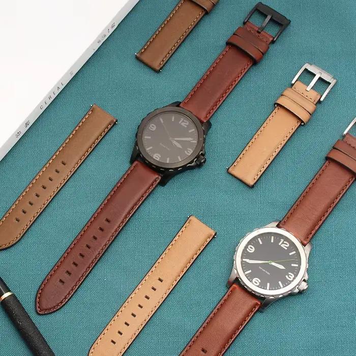 Bracelet en cuir italien rétro pour hommes, pour Fossil, FS5088 FS5380 TIMEX T49963 T49961 T49962, bracelet de montre à dégagement rapide, 20mm 22mm