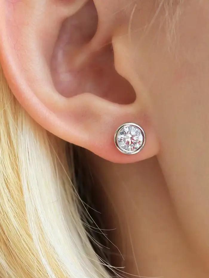 REETI nouvelle haute qualité Super brillant Zircon 925 en argent Sterling boucle d'oreille pour les femmes bijoux en gros cadeau