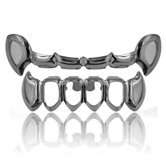 TOPGRILLZ-dents de Hip-Hop plaquées couleur or, demi-Fang, Slim, ensemble pour fond inférieur, creux