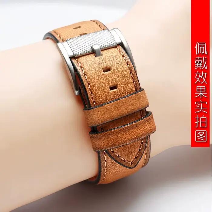 Bracelet en cuir italien rétro pour hommes, pour Fossil, FS5088 FS5380 TIMEX T49963 T49961 T49962, bracelet de montre à dégagement rapide, 20mm 22mm