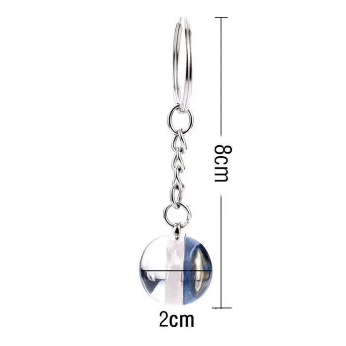 Porte-clés boule de verre Shoous 12 Constellations pour femme, porte-clés double face, signes du zodiaque, brille dans la nuit, cadeau d'anniversaire, nouveau