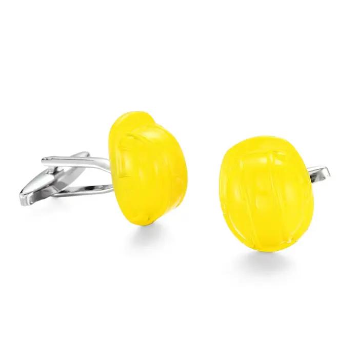 Boutons de manchette haut de gamme en matériau rouge pour pompiers, modèle design, pour chemise française, cadeau premium pour amis