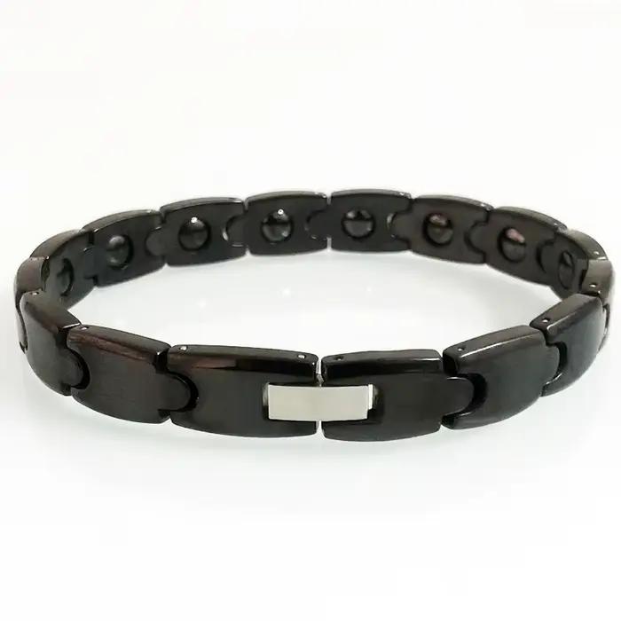 Bracelets bio-magnétiques en céramique noir/blanc pour hommes, bracelet en hématite au germanium, bracelet de couple pour homme et femme, bijoux santé, cadeau