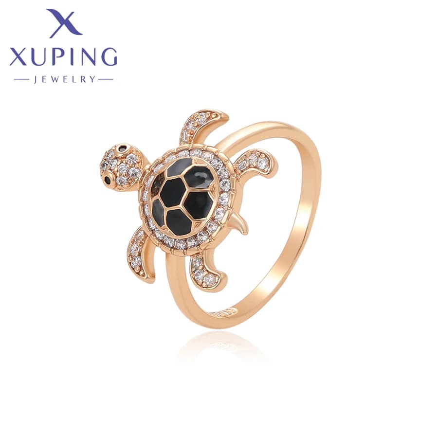 Bague Xuping Bijoux Tendance Élégante Nouvelle Arrivée Motif Animal Plaqué Or pour Cadeau de Fête X0